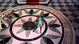 Hatsune Miku in nude mod with big boobs