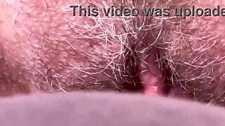 hairy pussy fuck and cumshot ultra close-up makes me so wet and juicy
