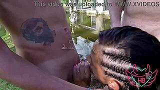 Morena Surrenders To Two Men In The Wild Outdoors