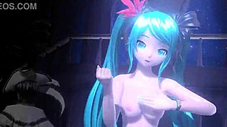 Hatsune Miku in nude mod with big boobs