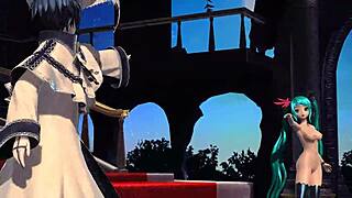 Hatsune Miku in nude mod with big boobs