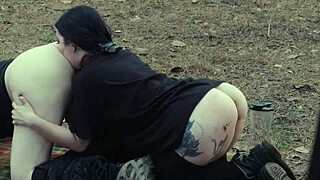submissive cutie eats ass and piss at roadside picnic, then gets rough face fucking, right?