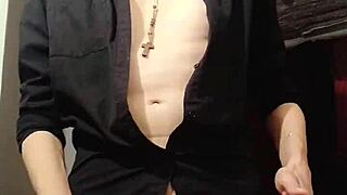 Watch This Cum Control Masturbation Tutorial In Shirt!