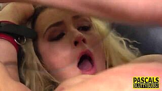 she's bound and gagged while getting rough fucked and deepthroating