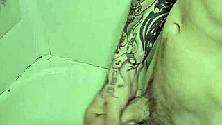 I rubbed my cock in and out under the shower spray