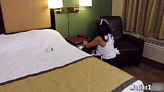 Best Maid Maxine X Got Facialized In Rough Interracial Group Action