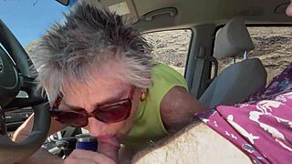 We planned a beach photoshoot, but started with car blowjob