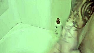 I rubbed my cock in and out under the shower spray