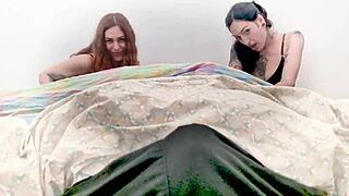 Skinny Tattooed Girl Gets Hard Fucked Deepthroated And Creampied Right In Front Of Her Best Friend