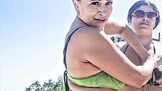 Naughty Friends Get Intimate On Public Beach