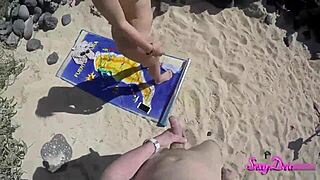 sensual sea adventures with sexydeas pov doggystyle on the beach 😍