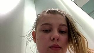 A teen engages in extreme masturbation in the locker room