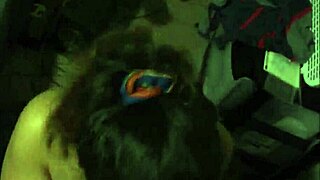 nerdie chocolate teen sucks cock with deep emotion