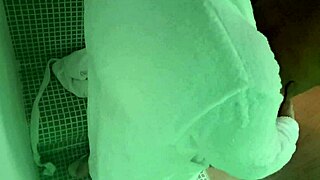 Slut wife fucks stranger at the sauna. Bent over doggystyle with creampie.