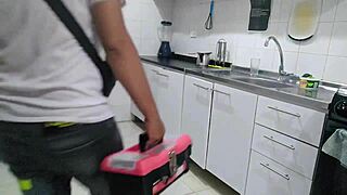 Plumber Hired To Fix Pipes Ends Up Fucking Big Ass.