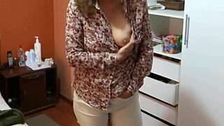 mature beauty flashes tits before getting fucked