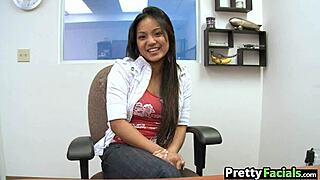 Hot Asian teen Lana Violet gets fucked and facialed!