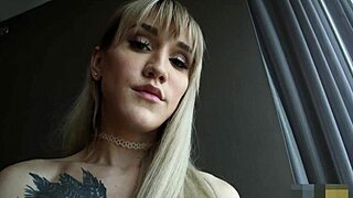 I watch Lena Kelly masturbate solo