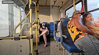 married woman flirts with stranger on bus and fucks him 😏