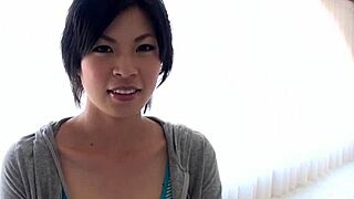 japanese model saki aoyama sucks cock outdoors