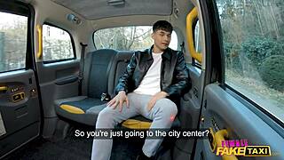 cum inside my wet ginger chuff box - female fake taxi creampie