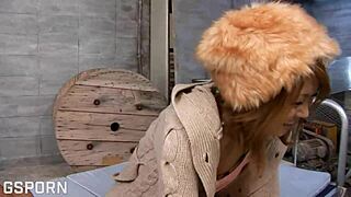 real japanese girl gets hot interview, then fucked by expert cock.