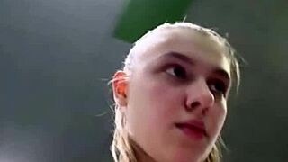 Extreme squirting in the gym