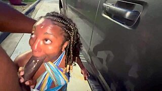 Trucker Married Girl Suck My Dick in the Parking Lot Like a Lot Lizard She a Truck Stop Slut!