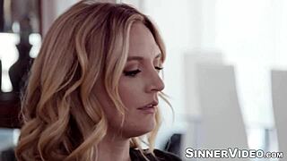 Athena Faris moans during hardcore pounding with horny stepbro Lucas Frost