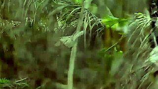 horny babes prepare for jungle pussy orgy with strap-ons