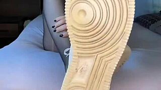 what's up with these blacknails feet in nylon tights?