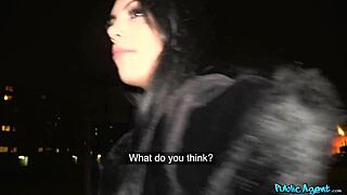 public agent tempts latina with juicy tits and ass