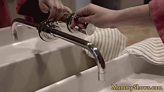 Amazing stepmom dominates cute teen with strapon in full movie