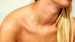 beautiful blonde does it alone