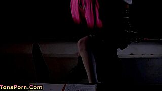 I caught the teacher fucking his asian girlfriend, but it led to a threesome in the classroom