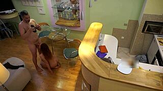 Step Daughter In Homemade Scene With Candy Red