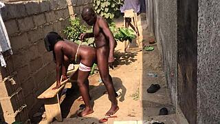 Watch this huge ass teen get spanked and fucked hard outdoors! So intense!