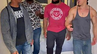 Wedding gangbang with bride and milf wife getting banged by big black cocks