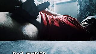 bad wolf28 strokes his cock in this homemade solo