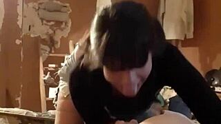 Amateur rimjob and crazy fucking in homemade scene