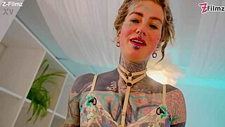 The hardcore stud goes deep in tattooed babe's anal with big black cock like never before