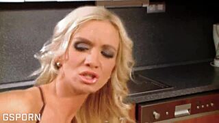 Intimate Kitchen Moments with Sexy Blonde Milf and Deep Penetrations