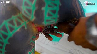 The hardcore stud goes deep in tattooed babe's anal with big black cock like never before