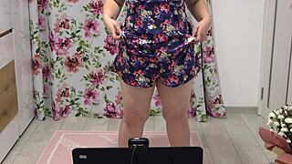 Juicy PAWG shakes in panties for webcam 😍