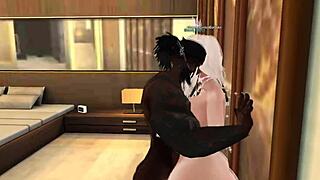 Bimbo snowbunny pounded hard by big black cock!