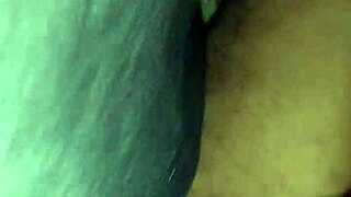 She strokes black cock spit