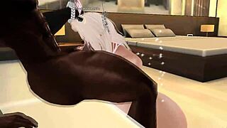 Bimbo snowbunny pounded hard by big black cock!