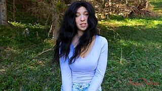 Lost Influencer Sucks Hard Dick in Woods