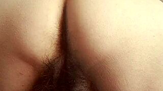 wife does pelvic movements in yoga session