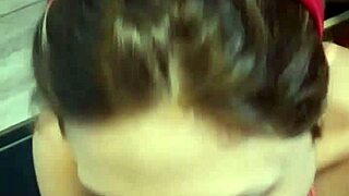 curvy hotwife sadira sucks big cock in bathroom quickie.